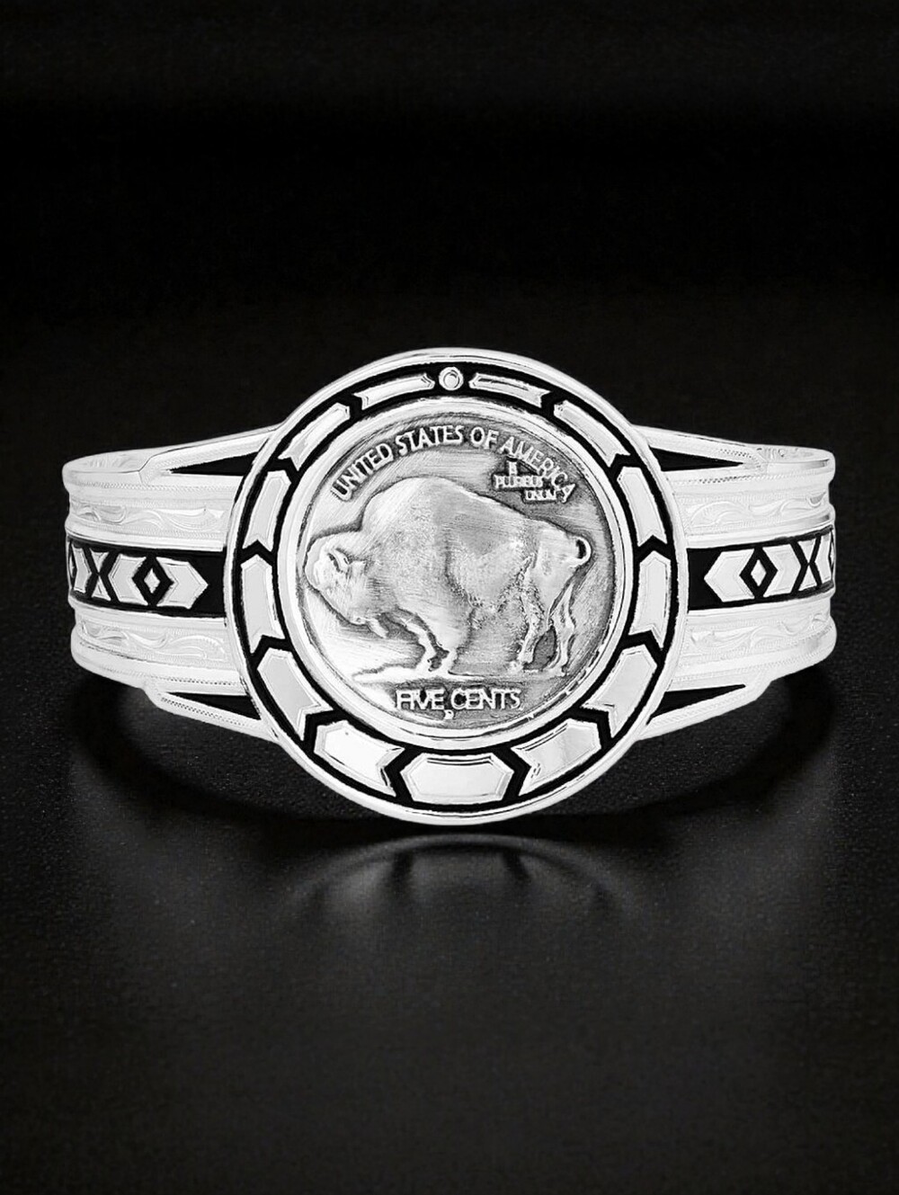 Montana Silversmiths Bracelet Buffalo Plains Nickel Cuff 6.75" Retail $95 - NEW!